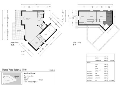 Plan de Vente Maison A - 1100_